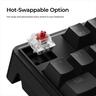 KEYBOARD MECHANICAL KEYCHRON C3 PRO 8K TKL QMK/VIA RGB HS Keychron Super Red switch,  Black , C3PX-H1