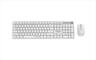 COMBO KEYBOARD AND MOUSE WIRELESS GEMBIRD SILENT KEY PRO, White, KBS-WMS-01-W