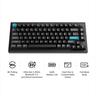 KEYBOARD WIRELESS MECHANICAL KEYCHRON Q1 ULTRA 8K ALUMINIUM HS RGB LED 75% Silk POM BANANA switch,Multi-Device (Wired,2.4Ghz,BT), BLACK, Q1U-M4