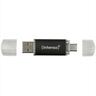 USB Flash Drive 3.2 Gen1 128GB INTENSO TWIST LINE, USB-A&USB-C, Anthracite, 3539491