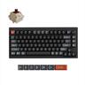 KEYBOARD WIRELESS MECHANICAL KEYCHRON V1 ULTRA 8K Polling Rate 75%, HS, RGB, Keychron Silk POM BROWN switch, OSA PBT, Black, w/knob, V1U-D3