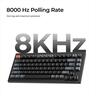 KEYBOARD WIRELESS MECHANICAL KEYCHRON V1 ULTRA 8K Polling Rate 75%, HS, RGB, Keychron Silk POM BROWN switch, OSA PBT, Black, w/knob, V1U-D3