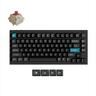 KEYBOARD WIRELESS MECHANICAL KEYCHRON Q1 ULTRA 8K ALUMINIUM HS RGB LED 75% Silk POM RED switch,Multi-Device (Wired,2.4Ghz,BT), BLACK, Q1U-M1