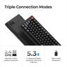 KEYBOARD WIRELESS MECHANICAL KEYCHRON V1 ULTRA 8K Polling Rate 75%, HS, RGB, Keychron Silk POM RED switch, OSA PBT, Black, w/knob, V1U-D1
