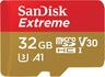 MEMORY CARD SANDISK MICRO-SDXC UHS-I 32GB EXTREME C10 w/adapter 100mb/s A2 V30, SDSQXAF-032G-GN6MA