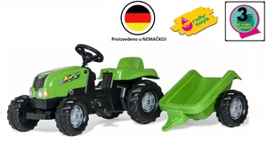 Traktor na pedale sa prikolicom Rolly kid, zelena