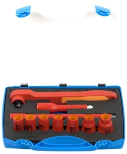 UNIOR Klučevi nasadni izolovani, prihvat 1/2'' u plastičnoj kutiji 621646