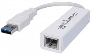 MH adapter USB 3.0Muški/ Gigabit RJ45 port, beli