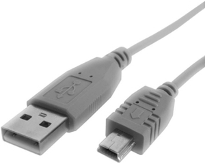 FAST Kabl USB A - USB Mini-B M/M 1.8m sivi