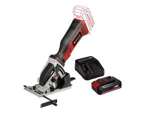 Einhell TE-CS 18/89 Li - Solo akumulatorska mini cirkularna testera + Einhell PXC 18V 2,5 Ah Starter-Kit baterija i punjač set