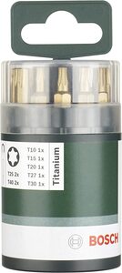 Bosch 10-delni set bitova Titanium,  (S, PH, PZ)
