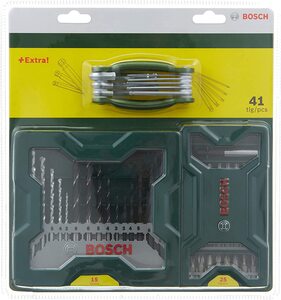Bosch 41-delni set bitova i burgija 15-delni burgija + 25-delni set bitova + ručka sa inbus ključevima