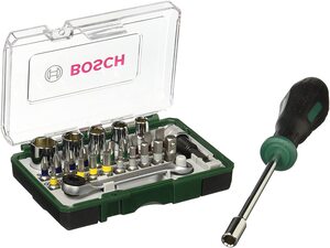 Bosch 27-delni set bitova sa rašpom i ručnim zavrtačem 2607017331*
