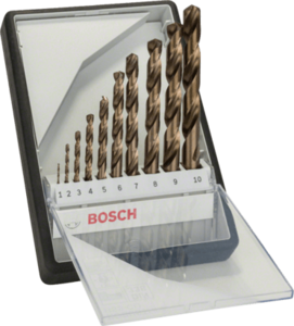 Bosch 10-delni Robust Line set burgija za metal HSS-Co, DIN 338, 135°