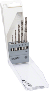 Bosch 5-delni set burgija za drvo, 1/4" šestostrani prihvat