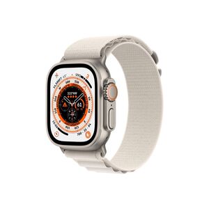 Apple Watch Ultra Cellular 49mm, Titanium Case, Starlight Alpine Loop - Medium