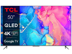 TCL QLED TV 50C635, 4K Ultra HD, Smart TV, Android, Google TV, 120Hz DLG, ONKYO, HDMI 2.1, Sivi **MODEL 2022**