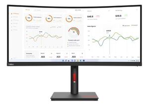 Monitor Lenovo T34w-30 63D4GAT1EU, OLED, 60Hz, 4ms, HDMI, DisplayPort, RJ-45, zakrivljeni