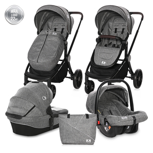 Lorelli kolica za bebe RAMONA Steel Grey 3u1 2022 (korpa+sportsko sedište+auto sedište) (10021682184R)