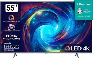 Hisense QLED TV 55" 55E7KQ PRO, 4K Ultra HD, Smart TV, VIDAA U7, Quantum Dot Colour, Dolby Vision, AI 4K Upscaler **MODEL 2023**