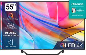 Hisense QLED TV 55" 55A7KQ, 4K Ultra HD, Smart TV, VIDAA U6, Quantum Dot Colour, HDR10+, Dolby Vision **MODEL 2023**