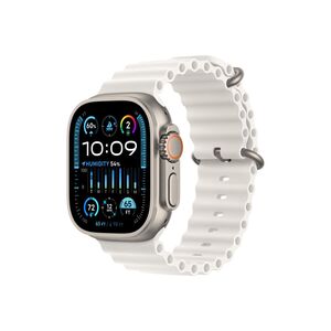 Apple Watch Ultra2 Cellular (mrej3se/a), 49mm Titanium Case w White Ocean Band