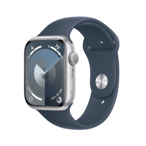 Apple Watch S9 GPS mr9d3se/a 45mm Silver Alu Case w Storm Blue Sport Band - S/M, pametni sat