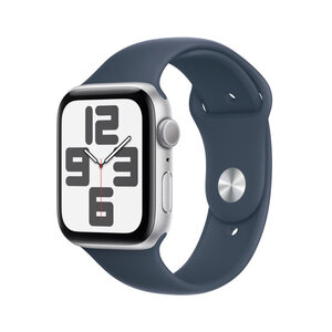 Apple Watch SE (2nd gen) 2023 GPS mrec3se/a 44mm Silver Alu Case w Storm Blue Sport Band - S/M