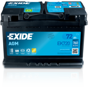 Exide akumulator AGM Start Stop 12V 72Ah D+ EK720