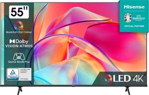 Hisense QLED TV 55" 55E7KQ, 4K Ultra HD, Smart TV, VIDAA U7, Quantum Dot Colour, Dolby Vision, AI 4K Upscaler **MODEL 2023**