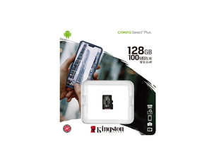 Memorijska kartica Kingston Canvas Select Plus, microSDXC, 128GB, R100/W10 MB/s, U1 (SDCS2/128GBSP)