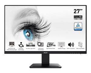 Monitor 27 MSI PRO MP273A Flat FHD IPS 100Hz HDMI/DP/VGA