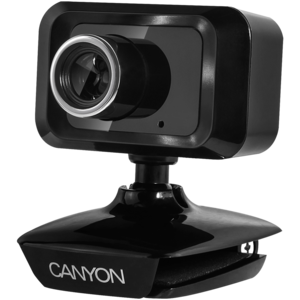 CANYON C1, Enhanced 1.3 Megapixels resolution webcam with USB2.0 connector, viewing angle 40°, cable length 1.25m, Black, 49.9x46.5x55.4mm, 0.065kg