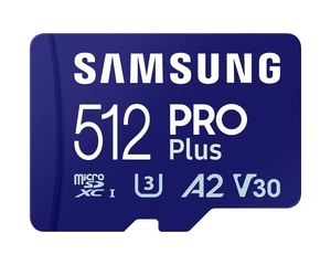 Memorijska kartica Samsung PRO Plus, microSDXC, 512GB, R180W130 MB/s, U3 (MB-MD512SA/EU)