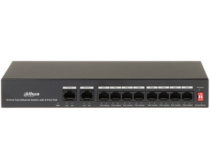 DAHUA PFS3010-8ET-65 10-Port Fast Ethernet Switch with 8-Port PoE