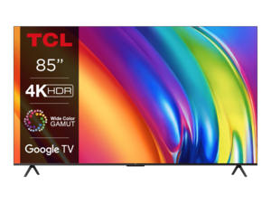 TCL LED TV 85P745, 4K Ultra HD, Android Smart TV, HDR 10, HDMI 2.1, Google TV, Bezel-Less