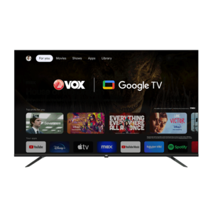 VOX LED TV 55GOU205B, 4K Ultra HD, Smart TV, Google TV, WiFi, HDR10, Dolby Audio, Bluetooth