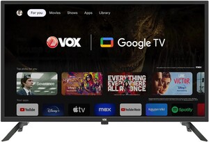 VOX LED TV 32GOH300B, HD Ready, Smart TV, Google TV, DVB-T2/C/S2, WiFi