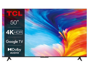 TCL LED TV 50P635, 4K Ultra HD, Android Smart TV, HDR 10, HDMI 2.1, Google TV, Bezel-Less
