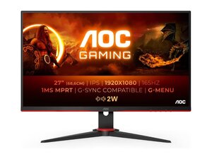 Monitor 27 AOC 27G2SPAE/BK, FHD, IPS, Adaptive-Sync, 165Hz, 4ms, HDMI, DP, D-SUB, gaming