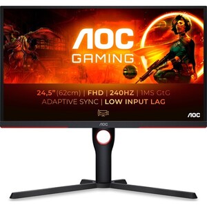 Monitor 24.5 AOC 25G3ZM/BK, FHD, VA, FreeSync, AdaptiveSync, G-Sync, 240Hz, 1ms, HDMI, DP, gaming