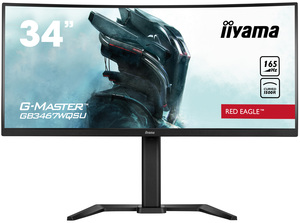 Monitor 34 IIYAMA G-Master Red Eagle GB3467WQSU-B5, UWQHD, VA, FreeSync, zakrivljeni, 165Hz, 0.4ms, HDMI, DP, gaming