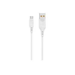 DENMEN D01V Micro USB data kabl 2,4A 1m bela