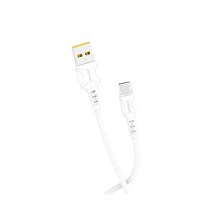 DENMEN D08T Type C USB data kabl 3,6A 1m bela