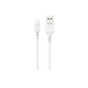 DENMEN D01L Lightning USB data kabl 2,4A 1m bela