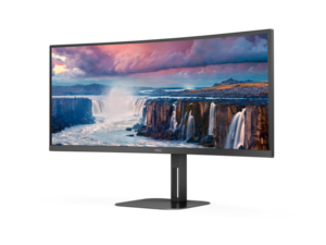 Monitor 34 AOC CU34V5C/BK, WQHD, VA, FreeSync, zakrivljeni, 100Hz, 1ms, HDMI, DP