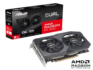 Grafička karta Asus Dual AMD Radeon RX 7600 V2 OC 8GB GDDR6, 3x DisplayPort, 1x HDMI