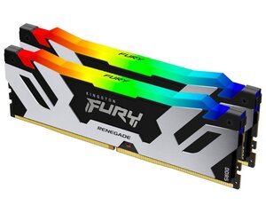 Memorija Kingston 32GB (2x16GB) DDR5 8000MHz, Fury Renegade Silver RGB XMP, U-DIMM (KF580C38RSAK2-32)