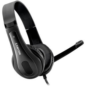 CANYON PC headset HSC-1 PC Mic Flat 2m Black