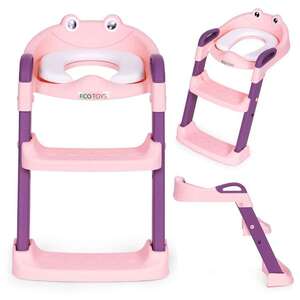 EcoToys Adapter za WC šolju za decu sa stepenikom PP8001 PINK